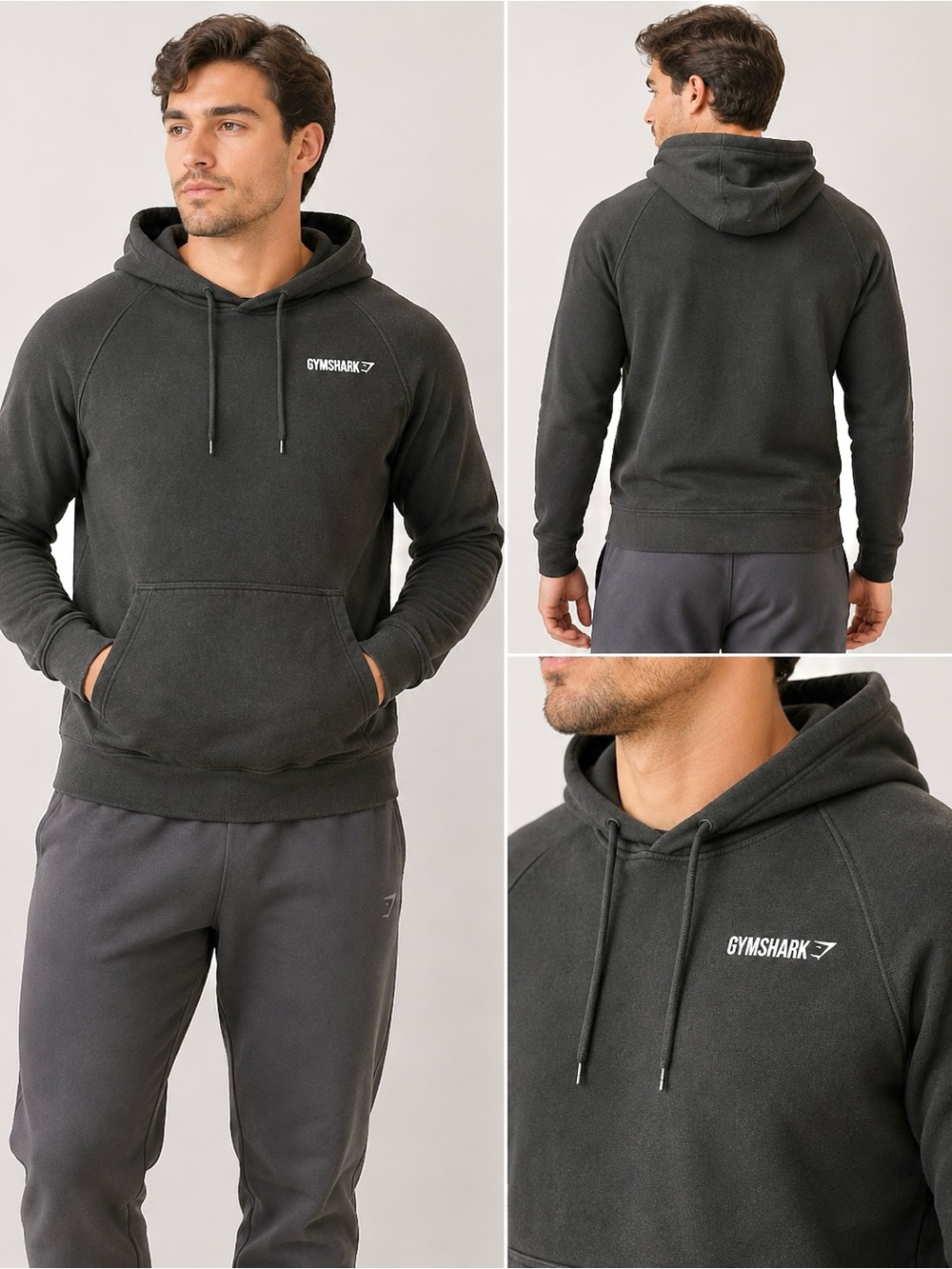 Gymshark Black Pullover Hoodie – Size Small